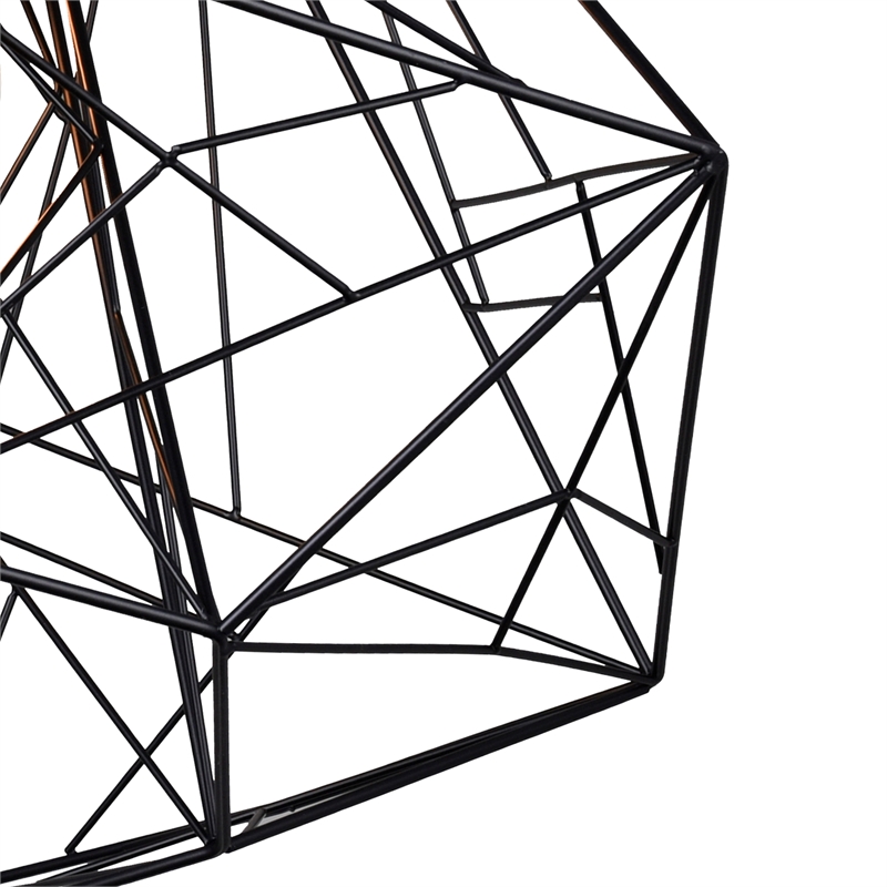 CWI Lighting Bagheera 1 Light Down Contemporary Metal Pendant in Black