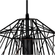 CWI Lighting Bagheera 1 Light Down Contemporary Metal Pendant in Black