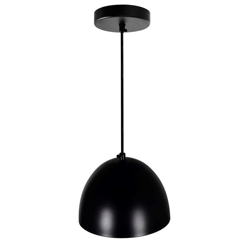 CWI Lighting Modest 1 Light Down Contemporary Metal Mini Pendant in Black