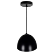 CWI Lighting Modest 1 Light Down Contemporary Metal Mini Pendant in Black