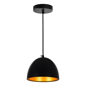 CWI Lighting Modest 1 Light Down Contemporary Metal Mini Pendant in Black