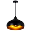 CWI Lighting Dynamic 1 Light Down Contemporary Metal Pendant in Black
