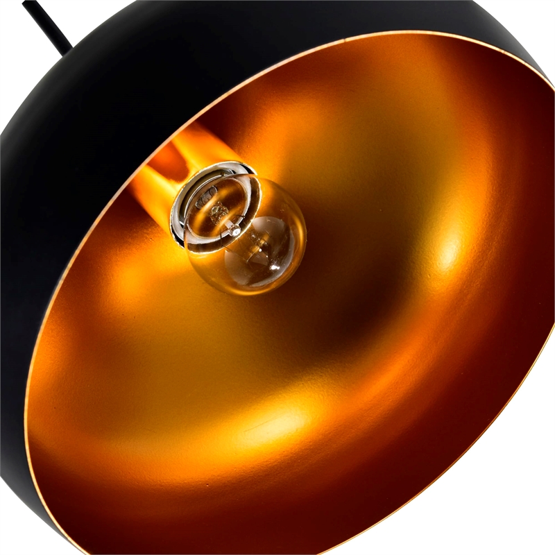 CWI Lighting Dynamic 1 Light Down Contemporary Metal Pendant in Black