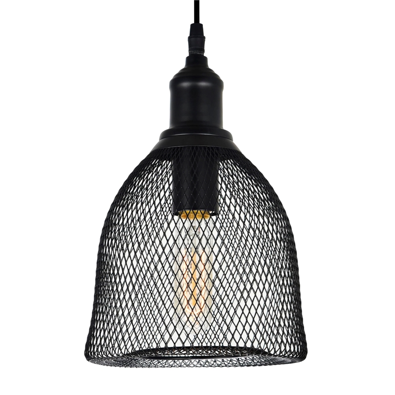 CWI Lighting Drea 1 Light Down Farmhouse Metal Mini Pendant in Black