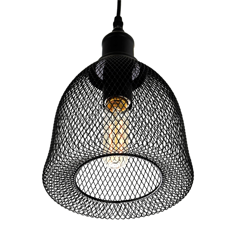 CWI Lighting Drea 1 Light Down Farmhouse Metal Mini Pendant in Black
