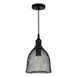 CWI Lighting Drea 1 Light Down Farmhouse Metal Mini Pendant in Black