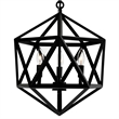CWI Lighting Amazon 3 Light Up Farmhouse Metal Pendant in Black