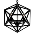 CWI Lighting Amazon 3 Light Up Farmhouse Metal Pendant in Black