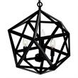 CWI Lighting Amazon 3 Light Up Farmhouse Metal Pendant in Black