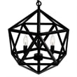 CWI Lighting Amazon 3 Light Up Farmhouse Metal Pendant in Black