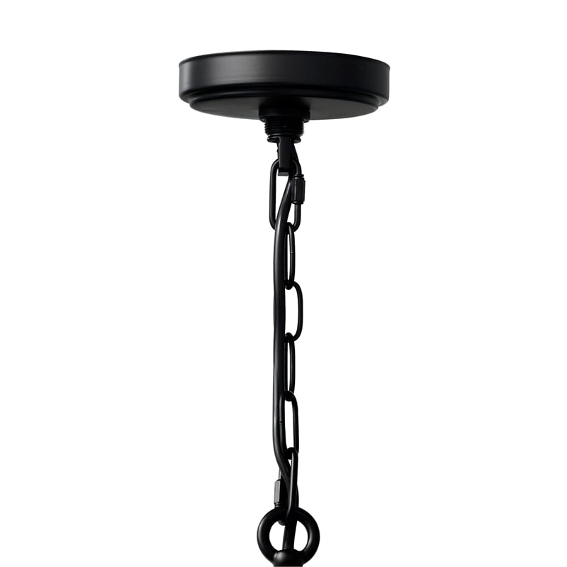 CWI Lighting Amazon 3 Light Up Farmhouse Metal Pendant in Black