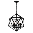 CWI Lighting Amazon 4 Light Up Farmhouse Metal Pendant in Black