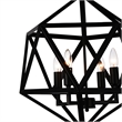 CWI Lighting Amazon 4 Light Up Farmhouse Metal Pendant in Black