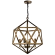 CWI Lighting Amazon 4 Light Up Farmhouse Metal Pendant in Antique Forged Copper