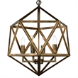 CWI Lighting Amazon 4 Light Up Farmhouse Metal Pendant in Antique Forged Copper