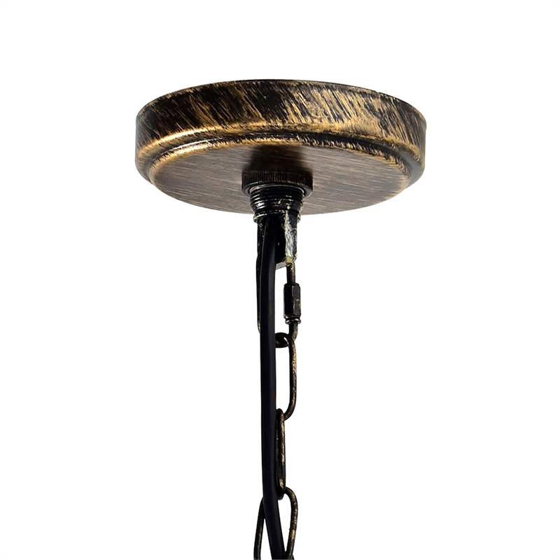 CWI Lighting Amazon 4 Light Up Farmhouse Metal Pendant in Antique Forged Copper