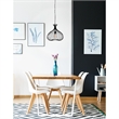 CWI Lighting Darleen 1 Light Down Farmhouse Metal Pendant in Black