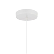 CWI Lighting Keila 1 Light Down Contemporary Metal Pendant in Matte White/Gold