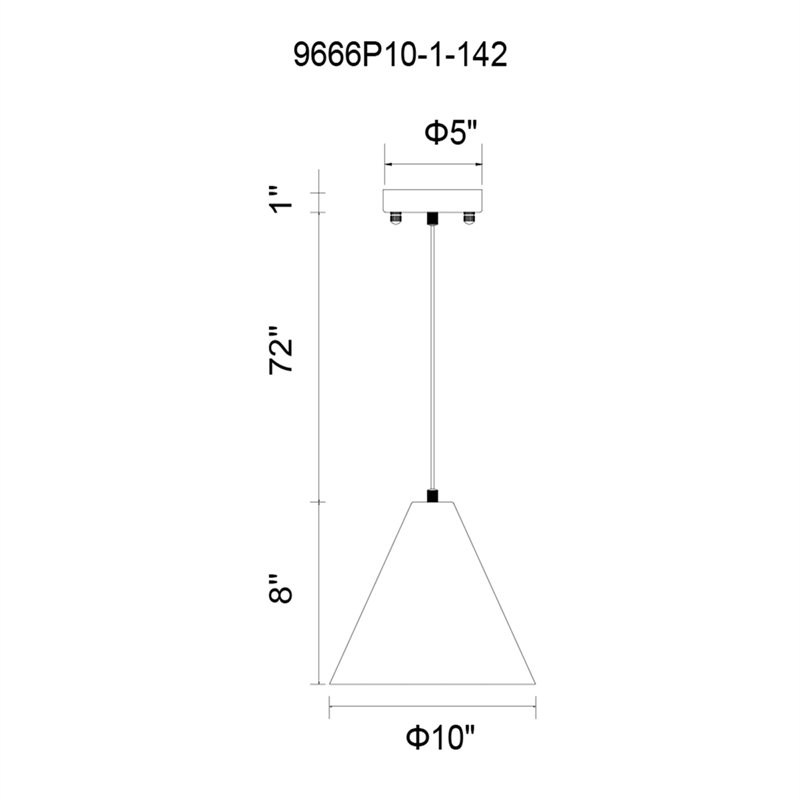 CWI Lighting Keila 1 Light Down Contemporary Metal Pendant in Black/Gold
