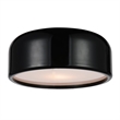 CWI Lighting Campton 2 Light Drum Shade Contemporary Metal Flush Mount in Black