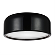 CWI Lighting Campton 2 Light Drum Shade Contemporary Metal Flush Mount in Black