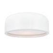 CWI Lighting Campton 2 Light Drum Shade Contemporary Metal Flush Mount in White