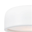 CWI Lighting Campton 2 Light Drum Shade Contemporary Metal Flush Mount in White