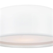 CWI Lighting Campton 2 Light Drum Shade Contemporary Metal Flush Mount in White