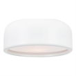 CWI Lighting Campton 2 Light Drum Shade Contemporary Metal Flush Mount in White