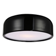 CWI Lighting Campton 3 Light Drum Shade Contemporary Metal Flush Mount in Black