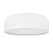 CWI Lighting Campton 3 Light Drum Shade Contemporary Metal Flush Mount in White