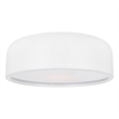 CWI Lighting Campton 3 Light Drum Shade Contemporary Metal Flush Mount in White