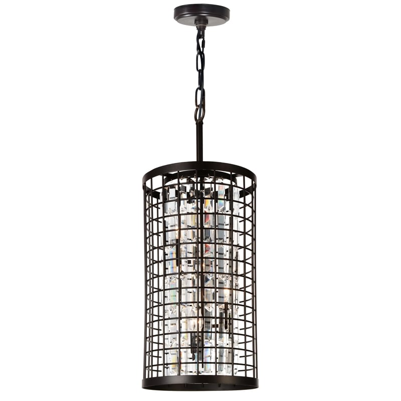 CWI Lighting Meghna 4 Light Up Farmhouse Metal Chandelier in Brown