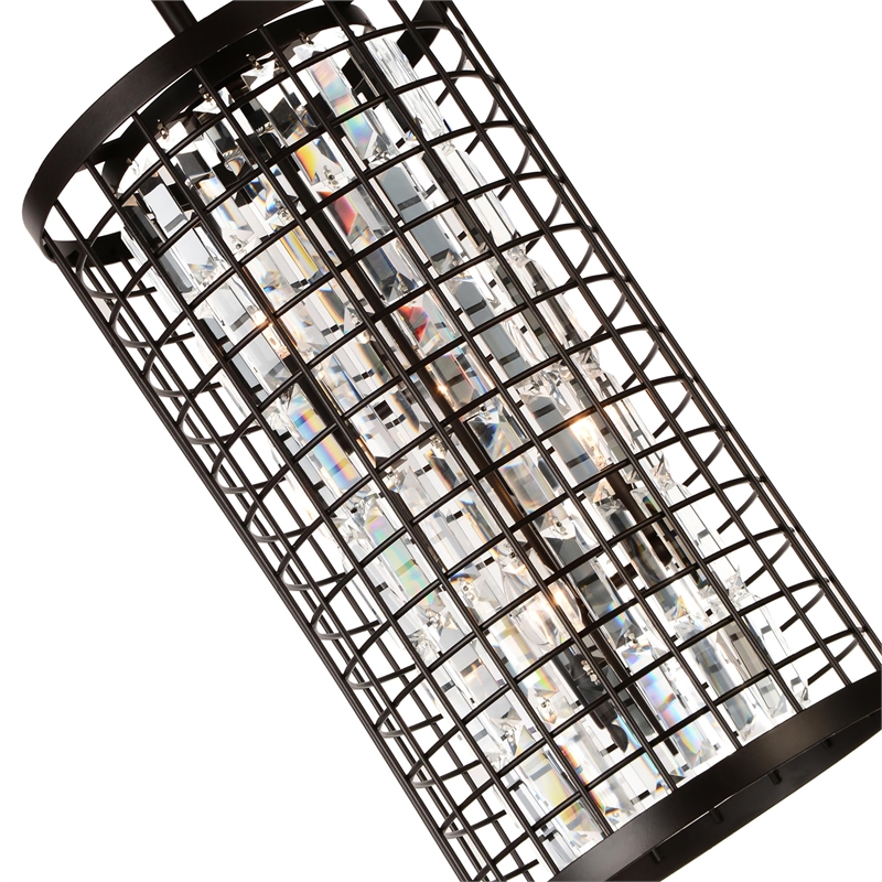 CWI Lighting Meghna 4 Light Up Farmhouse Metal Chandelier in Brown