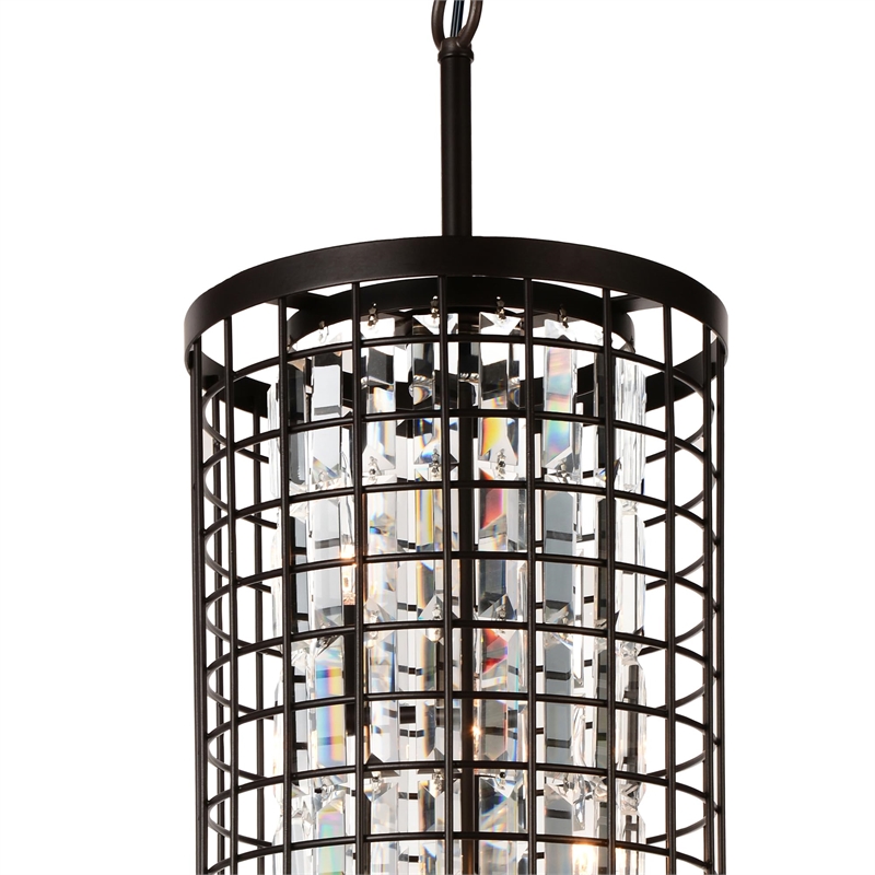 CWI Lighting Meghna 4 Light Up Farmhouse Metal Chandelier in Brown