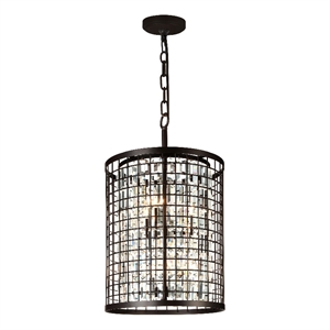 CWI Lighting Meghna 6 Light Up Farmhouse Metal Chandelier in Brown
