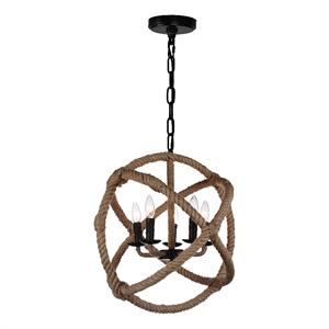 CWI Lighting Padma 25 Light Up Farmhouse Metal Chandelier in Black