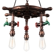 CWI Lighting Manor 3 Light Down Metal Chandelier in Speckled Copper