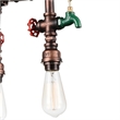 CWI Lighting Manor 3 Light Down Metal Chandelier in Speckled Copper