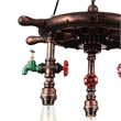 CWI Lighting Manor 3 Light Down Metal Chandelier in Speckled Copper