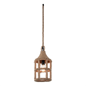 CWI Lighting Padma 1 Light Down Farmhouse Metal Mini Pendant in Black