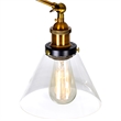 CWI Lighting Eustis 2 Light Contemporary Metal Wall Sconce in Black/Gold Brass