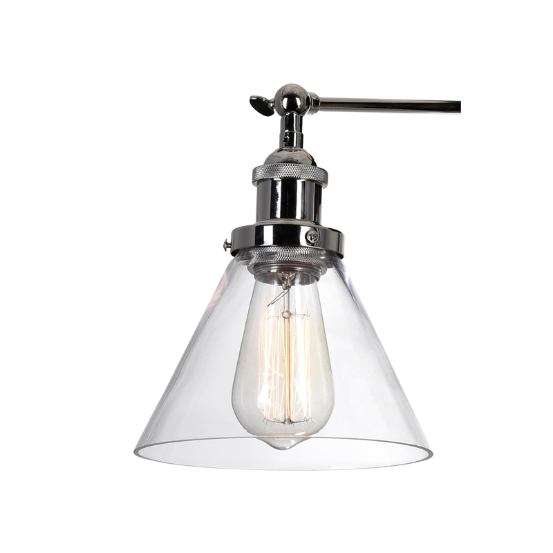 CWI Lighting Eustis 2 Light Metal Wall Sconce in Polished Nickel