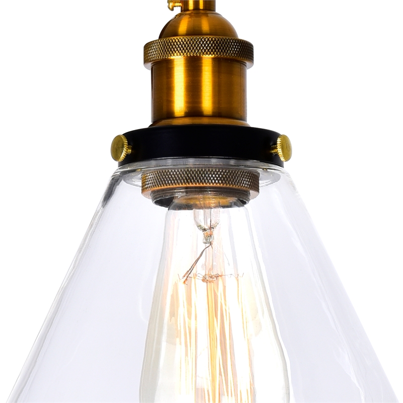 CWI Lighting Eustis 3 Light Contemporary Metal Wall Sconce in Black/Gold Brass