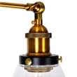 CWI Lighting Eustis 3 Light Contemporary Metal Wall Sconce in Black/Gold Brass