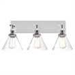 CWI Lighting Eustis 3 Light Metal Wall Sconce in Polished Nickel