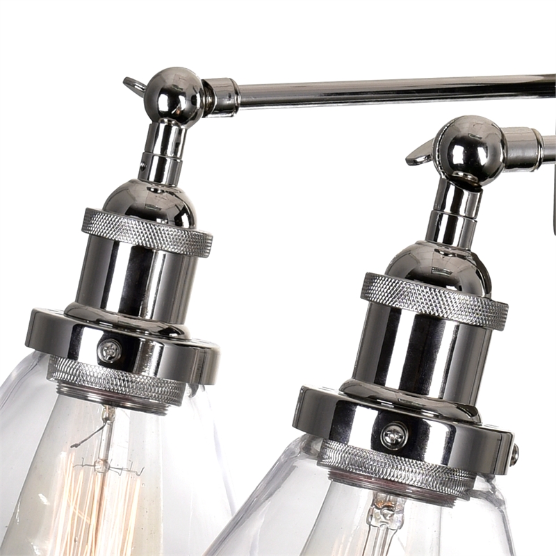 CWI Lighting Eustis 3 Light Metal Wall Sconce in Polished Nickel