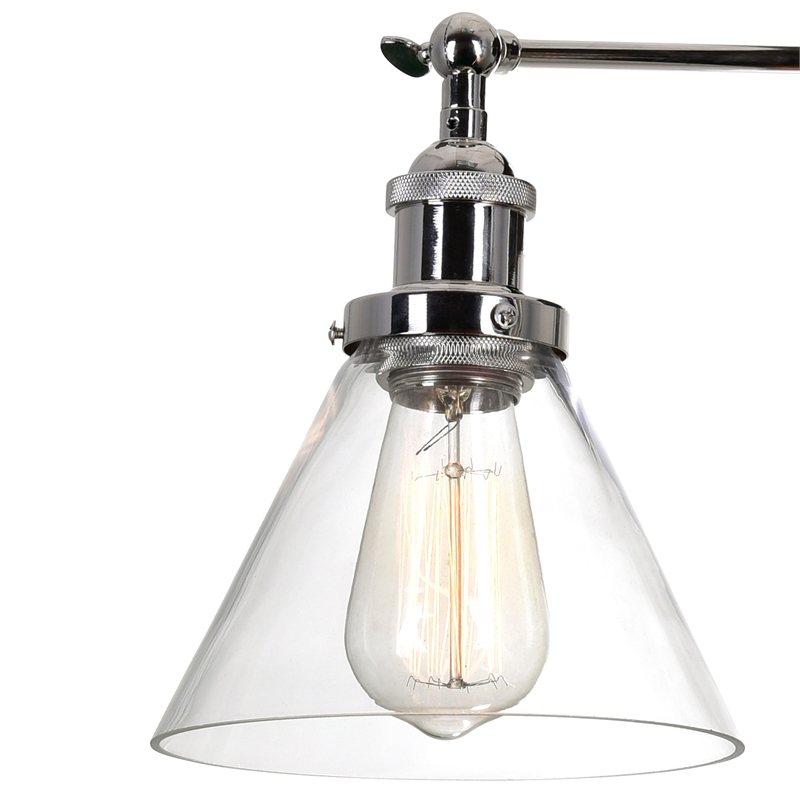 CWI Lighting Eustis 1 Light Metal Wall Sconce in Polished Nickel