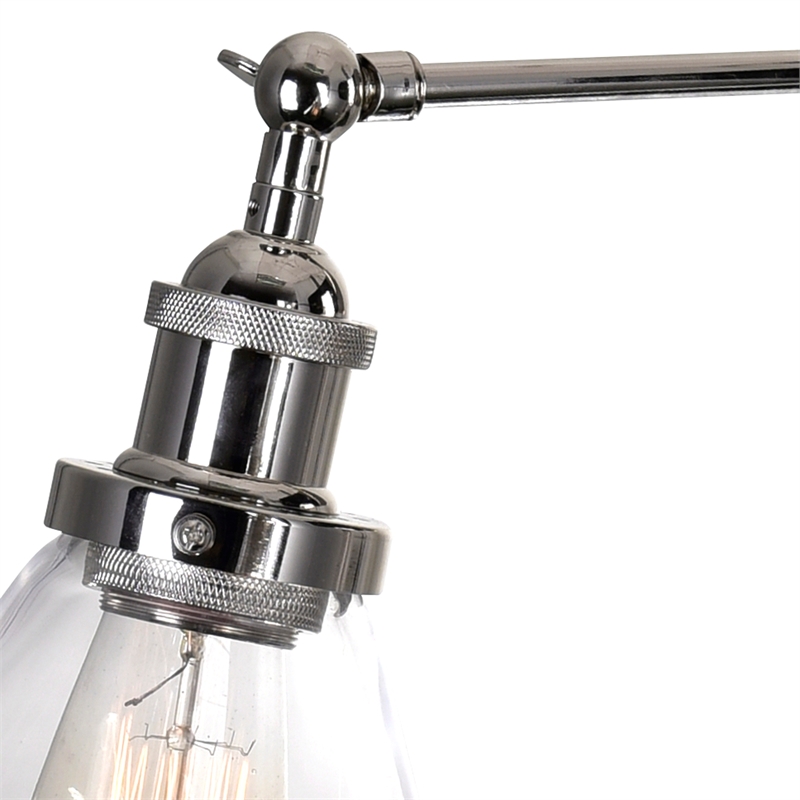 CWI Lighting Eustis 1 Light Metal Wall Sconce in Polished Nickel