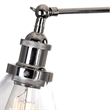CWI Lighting Eustis 1 Light Metal Wall Sconce in Polished Nickel